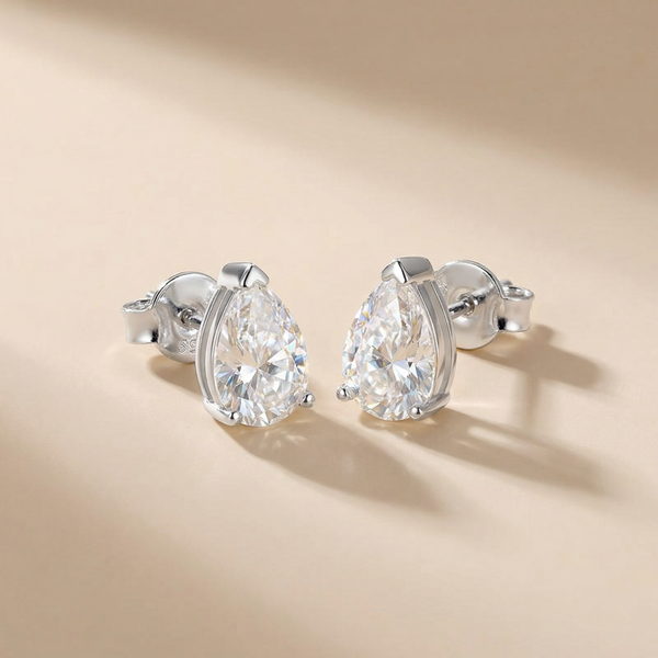Pear Solitaire Earrings